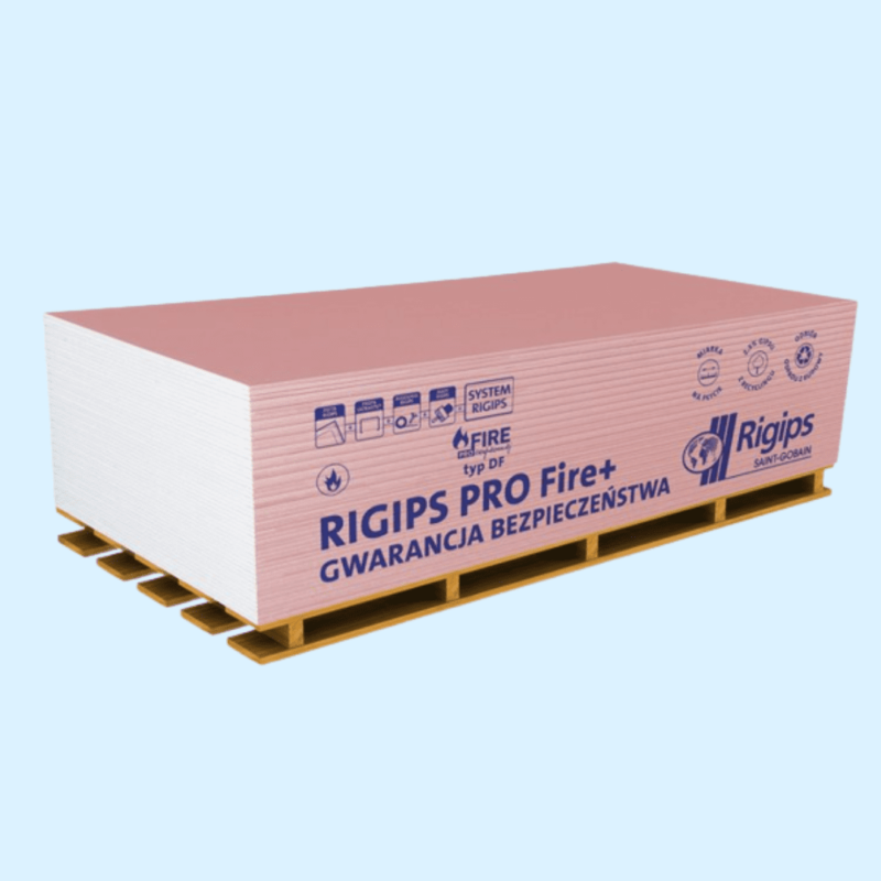 PŁYTA GIPSOWO - KARTONOWA RÓŻOWA OGNIOODPORNA PLUS 1200X2600X12,5MM
