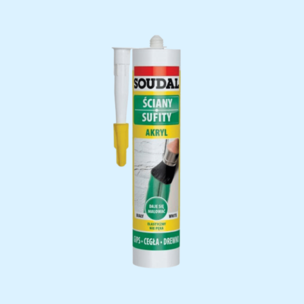 Akryl do ścian i sufitów Soudal biały 280ml